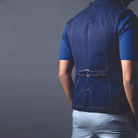 Waistcoat RJ193 Blue THE HOUSE OF GOVINDA