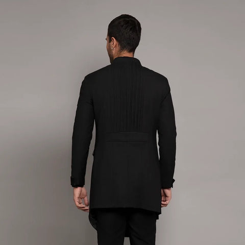 Achkan Set RJ196B Black THE HOUSE OF GOVINDA