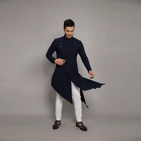 Kurta Set RS144 Navy Blue THE HOUSE OF GOVINDA