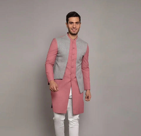 Achkan Set RJ263 Pink THE HOUSE OF GOVINDA