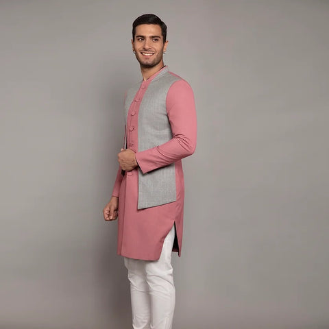 Achkan Set RJ263 Pink THE HOUSE OF GOVINDA