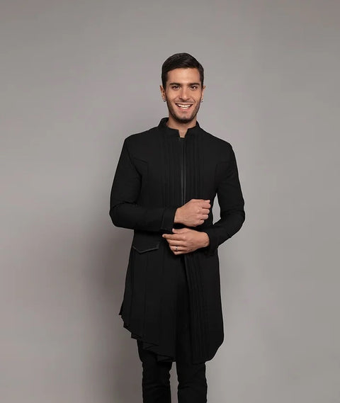 Achkan Set RJ196B Black THE HOUSE OF GOVINDA