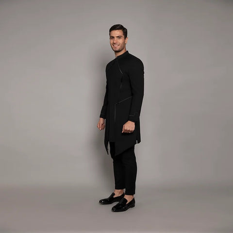 Achkan Set RJ218 Black THE HOUSE OF GOVINDA