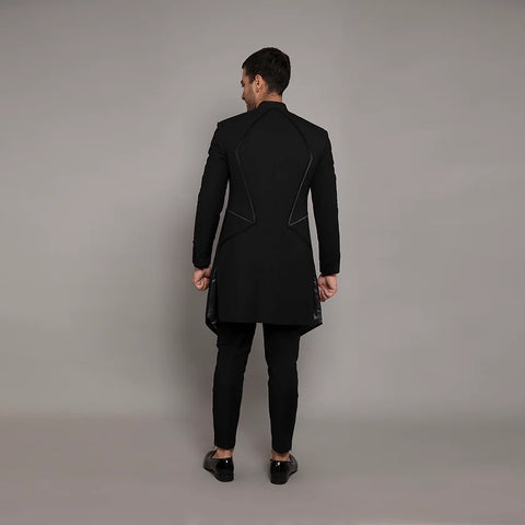 Achkan Set RJ218 Black THE HOUSE OF GOVINDA